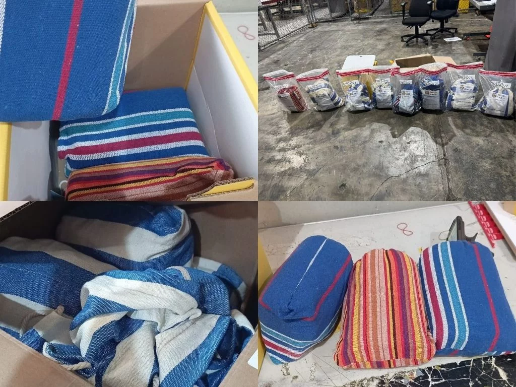 Hamacas narcóticas! La DNCD ocupa en el AILA 9 hamacas empapadas de cocaína con destino a España