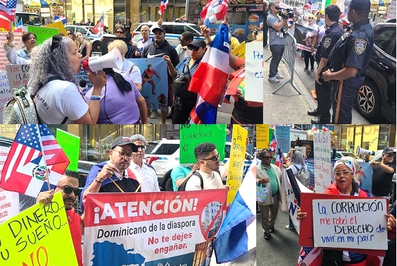Protestantes contra política Abinader acusan consulado en NYC llamarle la Policía y amenazar con Inmigración