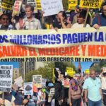 Cientos de personas desfilan en Alto Manhattan en contra quitar seguro salud Obamacare y a favor de inmigrantes