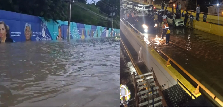 Santiago sepultado bajo agua! Inundación anega viviendas y provoca caos vehicular