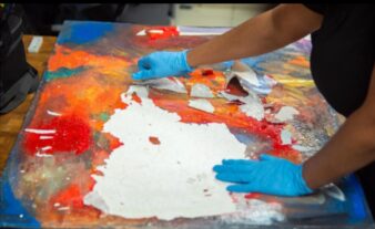 La DNCD ocupa varias pinturas cuyos lienzos llegaron al país rellenos de cocaína