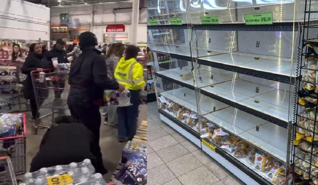 Supermercados en Alto Manhattan quedaron casi vacíos por masiva compra de dominicanos ante tormenta invernal