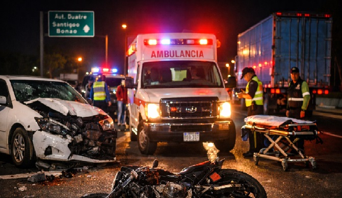 Ocho muertos en 48 accidentes de tránsito ocurridos en las últimas 24 horas en el territorio nacional