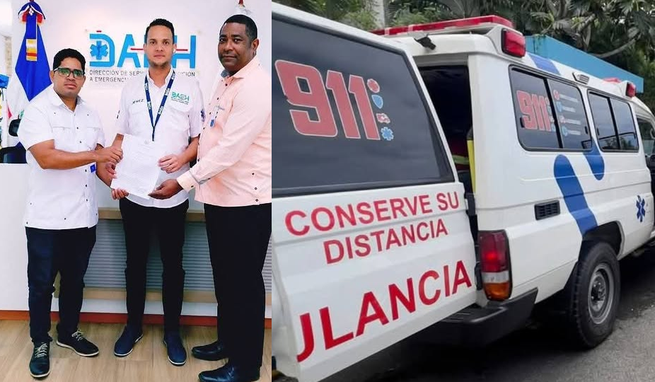 Llegó la ambulancia! Hospital Desiderio Acosta recibe vehículo gestionado por regidor Rubén Santos para Río San Juan