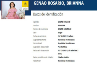 INTERPOL emite alerta amarilla internacional por desaparición de Brianna Genao