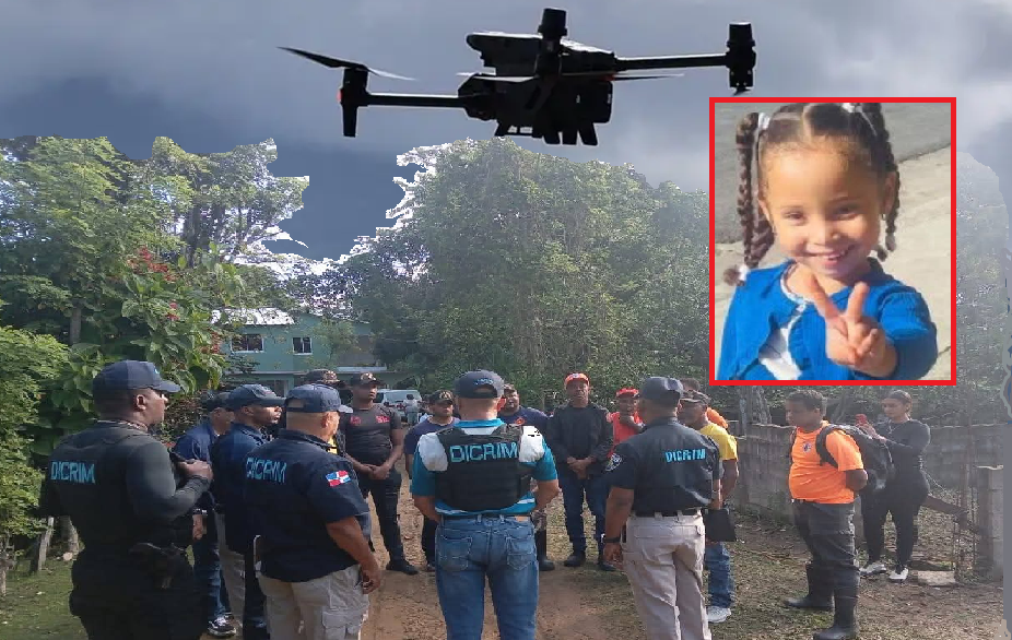 Buscan con equipos alta generación niña de 3 años desaparecida la tarde del 31 de diciembre en comunidad de Puerto Plata