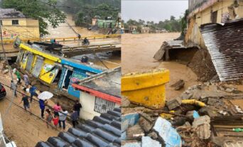 Colapsa Gaspar Hernández! Varios comercios y viviendas se derrumban por las lluvias; se reportan más de 25 refugiados