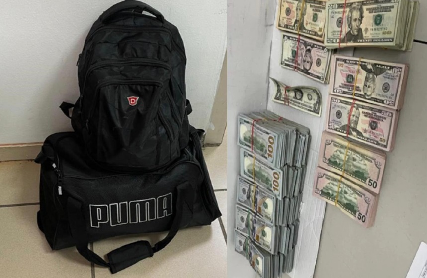Interceptan pasajero en el Aeropuerto Cibao intentó ingresar al país con US$350,352 en una mochila sin declarar