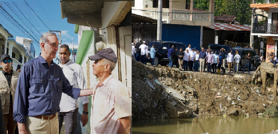 Abinader ordena indemnizar a todos los afectados por lluvias Gaspar Hernández; entregan RD$25 millones en medicinas