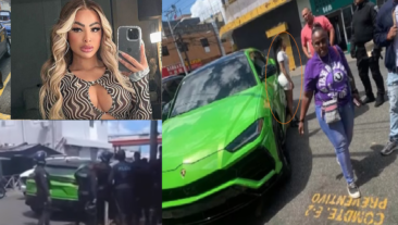 Otra vez viral! La PN sorprende a Yailín en su Lamborghini con dos armas de fuego en Santo Domingo Este