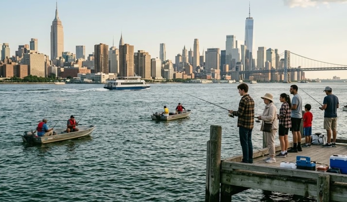 NYSOH autoriza consumo de pescado del río Hudson tras 50 años de prohibición; dominicanos lo pescan