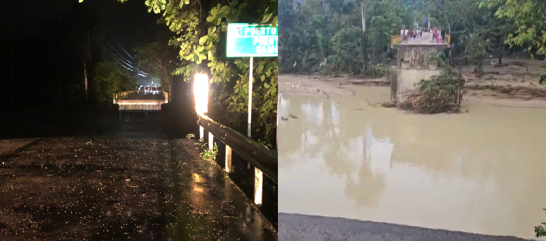 Colapsa puente sobre río Camú en Puerto Plata; COE reporta más 700 desplazados y varias casas inundadas; MTS en alerta roja