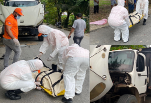 Dos muertos y tres heridos en choque de una motocicleta con un camión en la comunidad El Papayo, en el municipio de El Factor