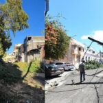 Ciclón batatero? El Distrito Nacional sigue con calles bloqueadas por cables y árboles caídos por lluvias en Gran Santo Domingo