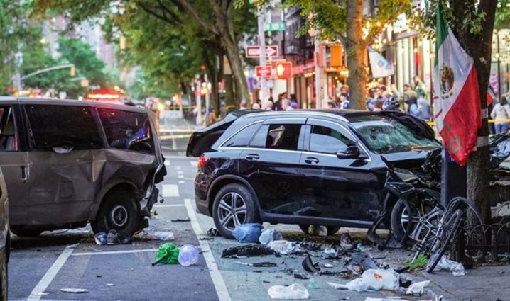 Conductor dominicano borracho provoca dos muertes y tres heridos en choque Alto Manhattan