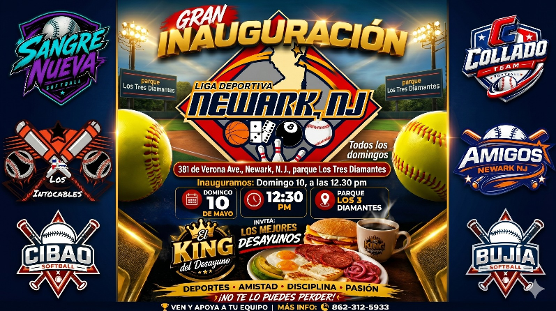 Inicia Torneo de Softbol Verano 2026 de Newark, New Jersey