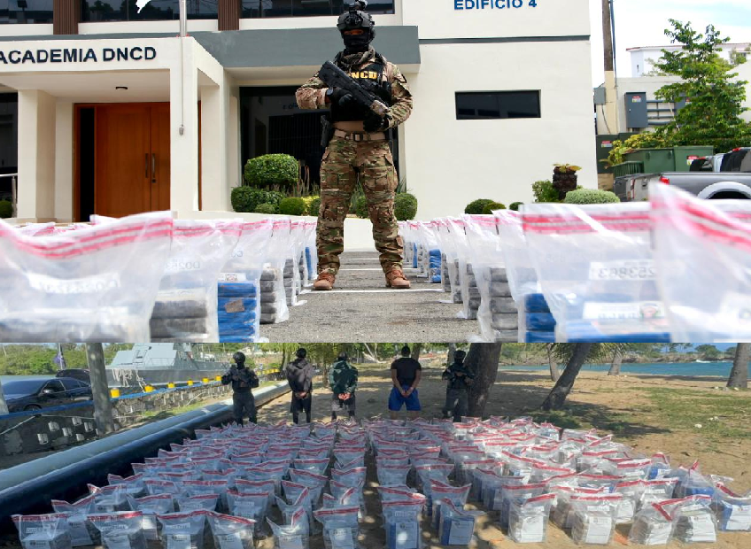 Tres venezolanos son atrapados en las costas de RD en una lancha rápida cargada con 978 paquetes de cocaína