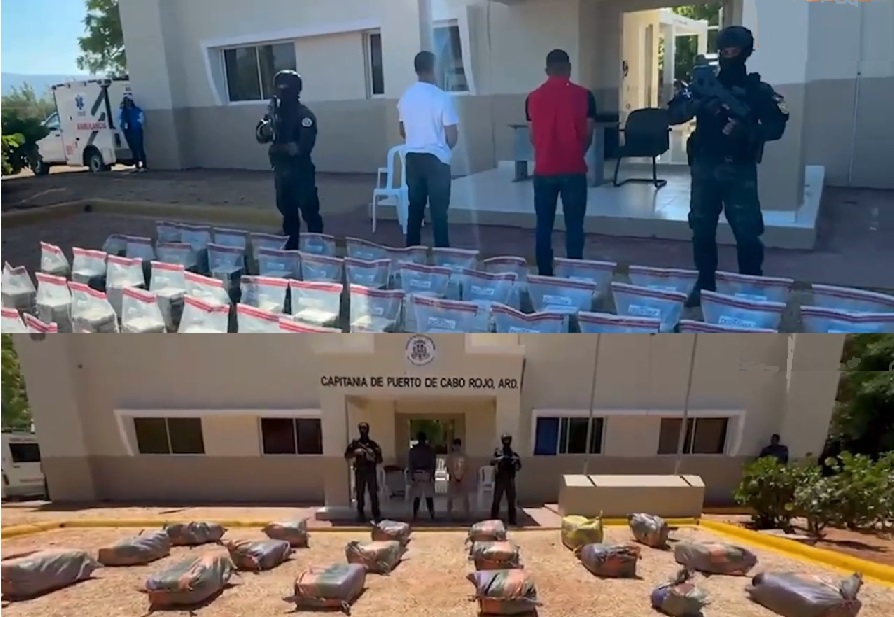 DNCD y la DEA interceptan dos narcolanchas en costas de Perdernales y ocupan 1,295 paquetes de cocaína y marihuana