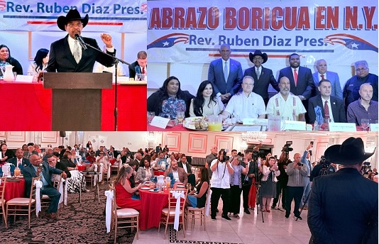 Reverendo Díaz celebra tradicional “Abrazo Boricua en NY”; asistió el cónsul dominicano