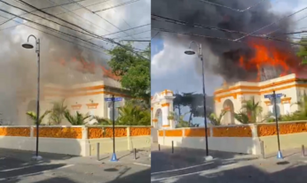 Se incendia emblemática Logia Restauración número 11 en el centro histórico de Puerto Plata