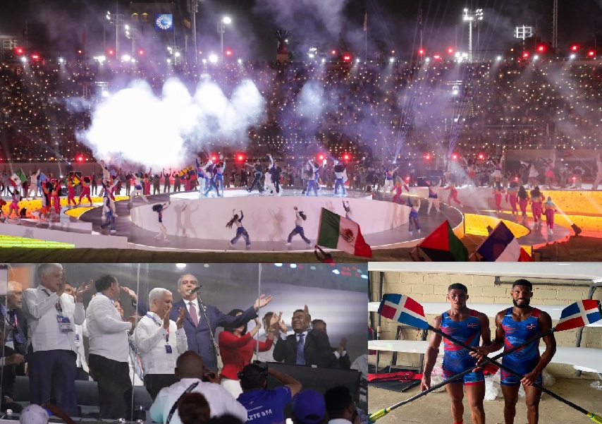 Luces y esplendor inauguran XXV Juegos Centroamericanos y del Caribe; remo en parejas abre medallero de RD