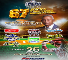 Anuncian inicio 67.ª edición del Campeonato de Béisbol Superior de Santiago dedicada al empresario Pedro Juan Reyes