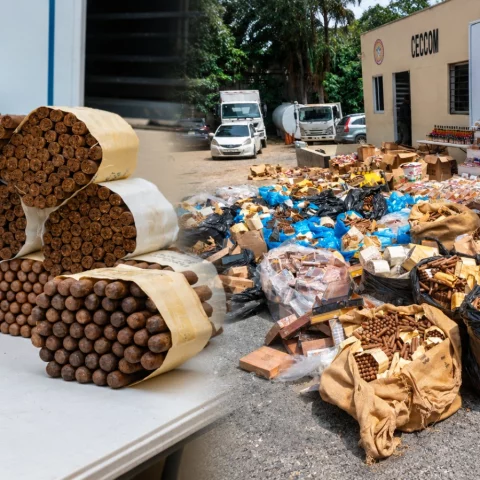 Autoridades decomisan en Higuey mas de 40 millones de pesos en mercancias ilegales que serian comercializadas en la zona este