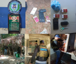 DINTEL ocupa varias porciones de marihuana, motocicleta y una máquina tragamonedas durante operativo en Samaná