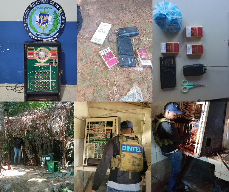 DINTEL ocupa varias porciones de marihuana, motocicleta y una máquina tragamonedas durante operativo en Samaná