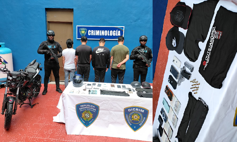 Arrestan banda de ladrones colombianos venían azotando el Distrito Nacional; le armas y ocupan joyas de alto valor