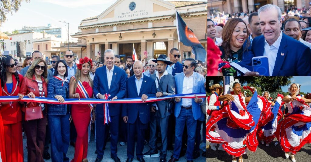 Abinader inaugura la Parada Dominicana en Roma; valora iniciativas contribuyen a promover folklor e identidad nacional